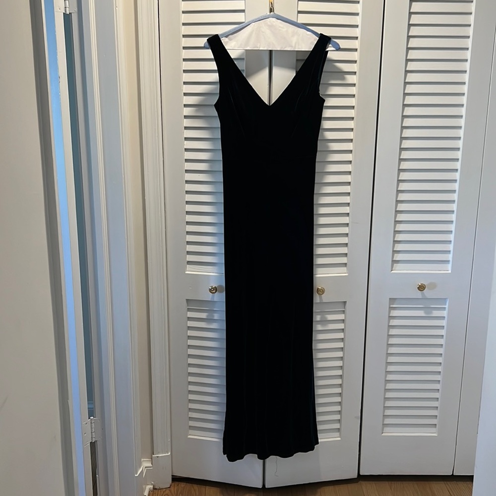 Dark green velvet gown!